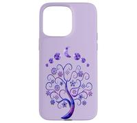Phases Moon Purple Tree of Life Zen Mystical Yoga Meditation Case for iPhone 15 Pro Max