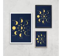 Phases Of The Moon Giclée Art Print - A4 - Print Only