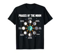 Phases of the Moon Lunar Astronomy Astrology Science T-Shirt