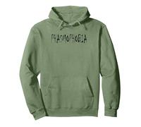 Phasmophobia Fear Ghosts Halloween Horror Phasmophobia Pullover Hoodie, Adult Unisex, Sage Green, X-Large
