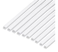 PHasz 10 Pcs ABS Hollow Square Tube, Plastic Model Tube Side Length 2-10Mm Length 500Mm Suitable for Architectural Model