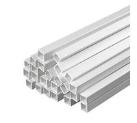 PHasz ABS Hollow Square Tube Side Length 6-10Mm Length 500Mm Easy Processing Suitable for Architectural Model Making DIY,Side length 8mm(24pcs)
