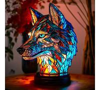 PHASZ Animal Table Lamp Animal Table Lamp Series Stained Glass Animal Lamp Vintage Animal Table Lamps for Home Decorations, Cute Animal Bedside Lamp for Baby Kids Teens
