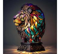 PHASZ Animal Table Lamp Series - Stained Glass Vintage Lamp for Home Decorations, Cute Bedside Lamp for Baby Kids Teens