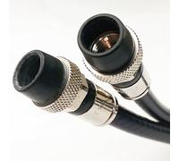 PHAT SATELLITE INTL RG6 Coaxial Cable 75ft (BLACK) - WEATHER BOOT - UL ETL CMR CATV Fire retardant SATELLITE Audio Video HD Cable AQUASEAL Compression F-Connectors - MADE IN USA