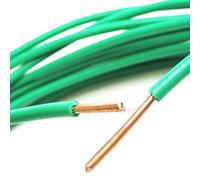 PHAT SATELLITE INTL - Solid Pure Copper Grounding Cable, 12 AWG Core, THW PVC Jacket, Wet Dry Indoor Outdoor Aerial Usage, Appliance Ground Protection from Electrical Surge (15 feet, Green)