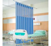 Phating Flame Retardant Hospital Curtains Room Divider, Cubicle Curtains Divider Privacy Medical Curtains for Hospital, Medical Clinic, Lab(1 Panel, 12x8FT,Dark Blue)