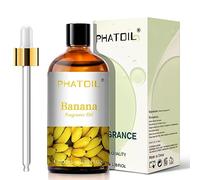 PHATOIL Banana Fragrance Oil for Diffuser for Home, Essential Oils for Aromatherapy, Soap Making, Candle Making, Scented Burner Oil for DIY Homemade Products - 100ml