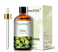 PHATOIL Lime Fragrance Oil for Diffuser for Home, Essential Oils for Aromatherapy, Soap Making, Candle Making, Scented Burner Oil for DIY Homemade Products - 100ml