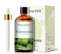 PHATOIL Watermelon Fragrance Oil for Diffuser for Home, Essential Oils for Aromatherapy, Soap Making, Candle Making, Scented Burner Oil for DIY Homemade Products - 100ml