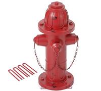 Phaxth 16" H Metal Fire Hydrant for Dogs to Pee On, Vintage Dog Fire Hydrant Pee Post for Outdoor Garden Decor, Fake Fire Hydrant Fit from Small to Medium-Sized Dog Breeds