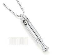 phaxud Stainless Steel Mindfulness Breathing Necklace & Essential Oil Diffuser for Women Men 2-in-1 Breathe Free Necklace Tool for Inner Balance, Relaxation and Meditation, Stainless Steel, No