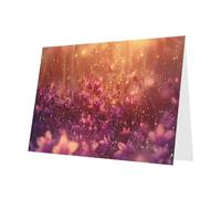 PHAYAH 10 Sheets Blossoming Lily Of The Valley Pattern Holiday Cards Red Envelope Suitable As Wedding Anniversary And Party Invitation Cards