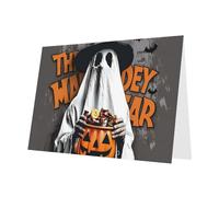 PHAYAH 10 Sheets Witch Hat With Pumpkin Holiday Cards White Envelope Suitable As Wedding Anniversary And Party Invitation Cards