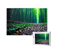 Phayah 1000 Piece Adult Puzzle Kids Wooden Puzzle Toy Diy Kit Home Decor 75x50cm Bamboo Forest Pattern