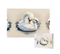 Phayah 1000 Piece Adult Puzzle Kids Wooden Puzzle Toy Diy Kit Home Decor 75x50cm Cute Little Swan Pattern