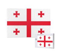 Phayah 1000 Piece Adult Puzzle Kids Wooden Puzzle Toy Diy Kit Home Decor 75x50cm Flag Of Georgia Pattern