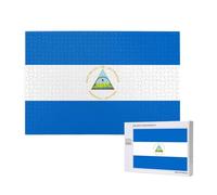 Phayah 1000 Piece Adult Puzzle Kids Wooden Puzzle Toy Diy Kit Home Decor 75x50cm Flag Of Nicaragua Pattern