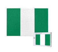 Phayah 1000 Piece Adult Puzzle Kids Wooden Puzzle Toy DIY Kit Home Decor 75x50cm Flag of Nigeria Pattern