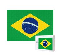 Phayah 300 Piece Adult Puzzle Kids Wooden Puzzle Toy Kit Home Decor 40 X 28 Cm Brazilian Flag Pattern