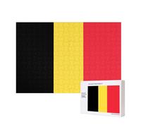 Phayah 300 Piece Adult Puzzle Kids Wooden Puzzle Toy Kit Home Decor 40 X 28 Cm Flag Of Belgium Pattern