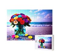 Phayah 300 Piece Adult Puzzle Kids Wooden Puzzle Toy Kit Home Decor 40 X 28 Cm Flower Arrangement Glass Bottle Pattern