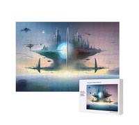 Phayah 300 Piece Adult Puzzle Kids Wooden Puzzle Toy Kit Home Decor 40 X 28 Cm Flying Horizon Pattern