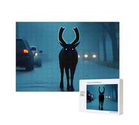 Phayah 300 Piece Adult Puzzle Kids Wooden Puzzle Toy Kit Home Decor 40 X 28 Cm Shadow Deer Pattern