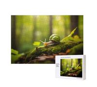 Phayah 300 Piece Adult Puzzle Kids Wooden Puzzle Toy Kit Home Decor 40 X 28 Cm Snail On Moss Pattern
