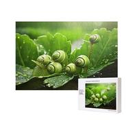 Phayah 300 Piece Adult Puzzle Kids Wooden Puzzle Toy Kit Home Decor 40 X 28 Cm Snail On Vegetable Leaf Pattern