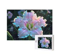 Phayah 300 Piece Adult Puzzle Kids Wooden Puzzle Toy Kit Home Decor 40 X 28 Cm White Lily Pattern