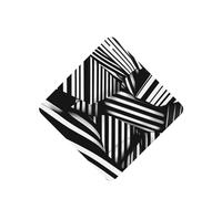 Phayah 4 Pcs Car Fresheners Hanging Black And White Geometric Lines Pattern Lavender Scent Tablets Long Lasting Fragrance Scented Card Square