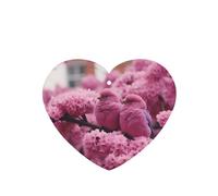 Phayah 4 Pcs Car Fresheners Hanging Cherry Blossom And Tits Pattern Lavender Scent Tablets Long Lasting Fragrance Scented Card Heart Shape