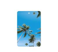 Phayah 4 Pcs Car Fresheners Hanging Coconut Grove By The Sea Pattern Lavender Scent Tablets Long Lasting Fragrance Scented Card Rectangle