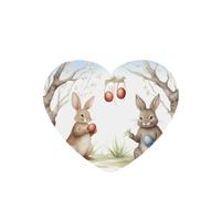 Phayah 4 Pcs Car Fresheners Hanging Colorful Egg Bunny Pattern Lavender Scent Tablets Long Lasting Fragrance Scented Card Heart Shape