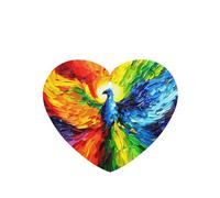 Phayah 4 Pcs Car Fresheners Hanging Colorful Phoenix In The Sky Pattern Lavender Scent Tablets Long Lasting Fragrance Scented Card Heart Shape