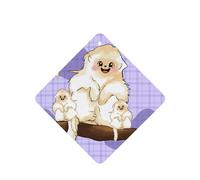 Phayah 4 Pcs Car Fresheners Hanging Cute Golden Monkey Pattern Lavender Scent Tablets Long Lasting Fragrance Scented Card Square