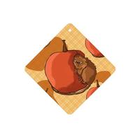 Phayah 4 Pcs Car Fresheners Hanging Cute Little Hamster Pattern Lavender Scent Tablets Long Lasting Fragrance Scented Card Square