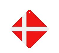 Phayah 4 Pcs Car Fresheners Hanging Denmark Danish Flag Pattern Lavender Scent Tablets Long Lasting Fragrance Scented Card Square