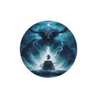 Phayah 4 Pcs Car Fresheners Hanging Devil In The Ocean Pattern Lavender Scent Tablets Long Lasting Fragrance Scented Card Round Shape