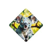 Phayah 4 Pcs Car Fresheners Hanging Diamond Koala Pattern Lavender Scent Tablets Long Lasting Fragrance Scented Card Square