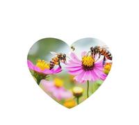 Phayah 4 Pcs Car Fresheners Hanging Diligent Bee Pattern Lavender Scent Tablets Long Lasting Fragrance Scented Card Heart Shape