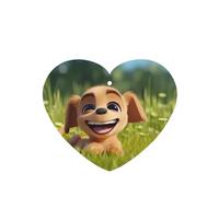 Phayah 4 Pcs Car Fresheners Hanging Dog In The Grass Pattern Lavender Scent Tablets Long Lasting Fragrance Scented Card Heart Shape