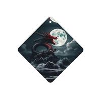 Phayah 4 Pcs Car Fresheners Hanging Dragon On The Mountain Pattern Lavender Scent Tablets Long Lasting Fragrance Scented Card Square