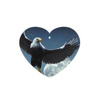 Phayah 4 Pcs Car Fresheners Hanging Eagle Under The Stars Pattern Lavender Scent Tablets Long Lasting Fragrance Scented Card Heart Shape