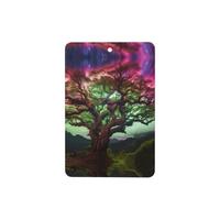 Phayah 4 Pcs Car Fresheners Hanging Ethereal Tree Pattern Lavender Scent Tablets Long Lasting Fragrance Scented Card Rectangle