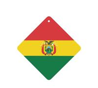 Phayah 4 Pcs Car Fresheners Hanging Flag Of Bolivia Pattern Lavender Scent Tablets Long Lasting Fragrance Scented Card Square