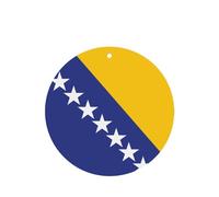 Phayah 4 Pcs Car Fresheners Hanging Flag Of Bosnia And Herzegovina Pattern Lavender Scent Tablets Long Lasting Fragrance Scented Card Round Shape