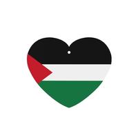 Phayah 4 Pcs Car Fresheners Hanging Flag Of The State Of Palestine Pattern Lavender Scent Tablets Long Lasting Fragrance Scented Card Heart Shape