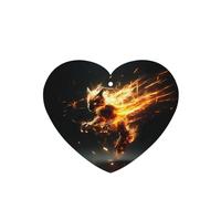 Phayah 4 Pcs Car Fresheners Hanging Flaming Fox Pattern Lavender Scent Tablets Long Lasting Fragrance Scented Card Heart Shape